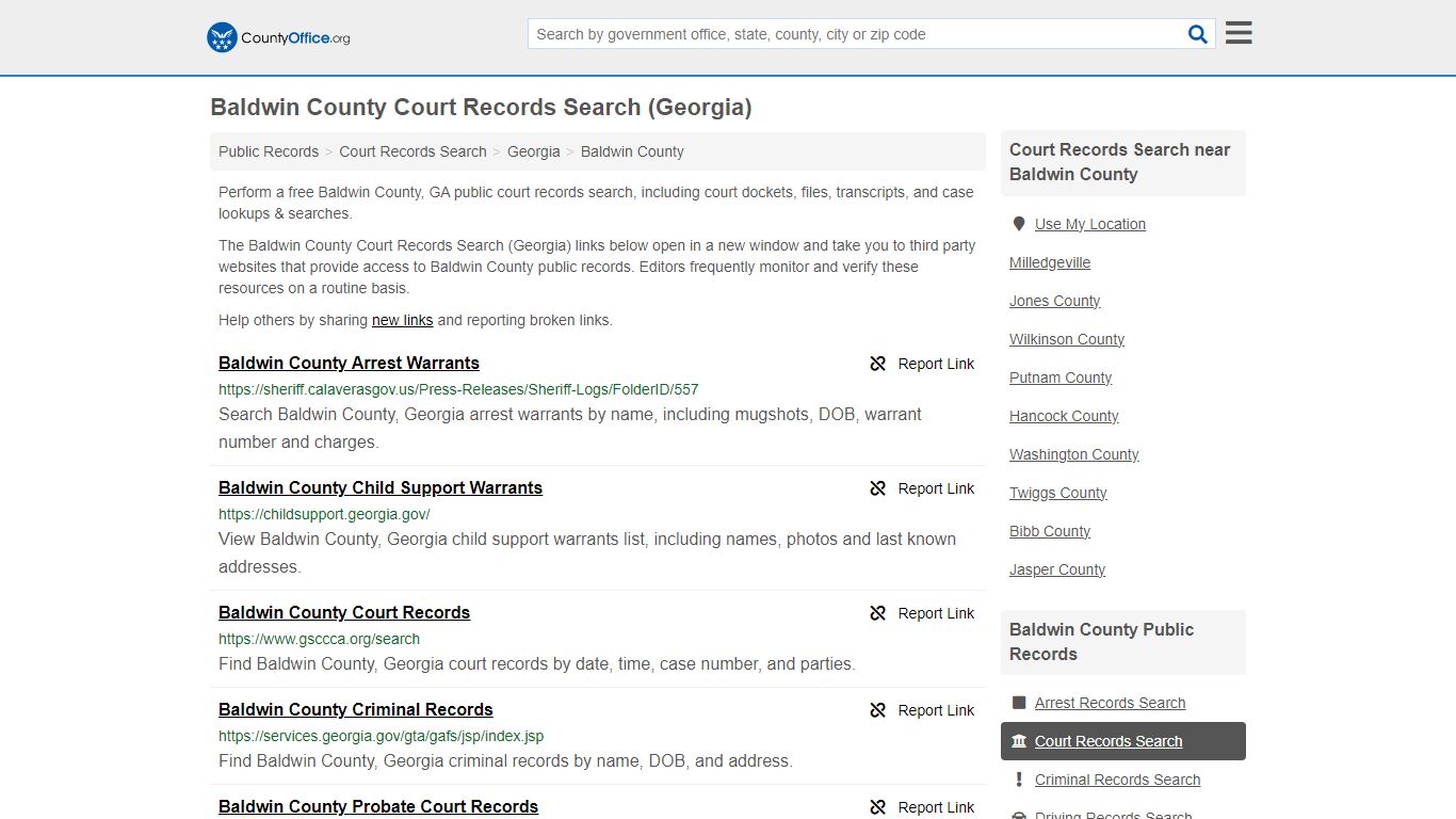 Baldwin County Court Records Search (Georgia) - County Office